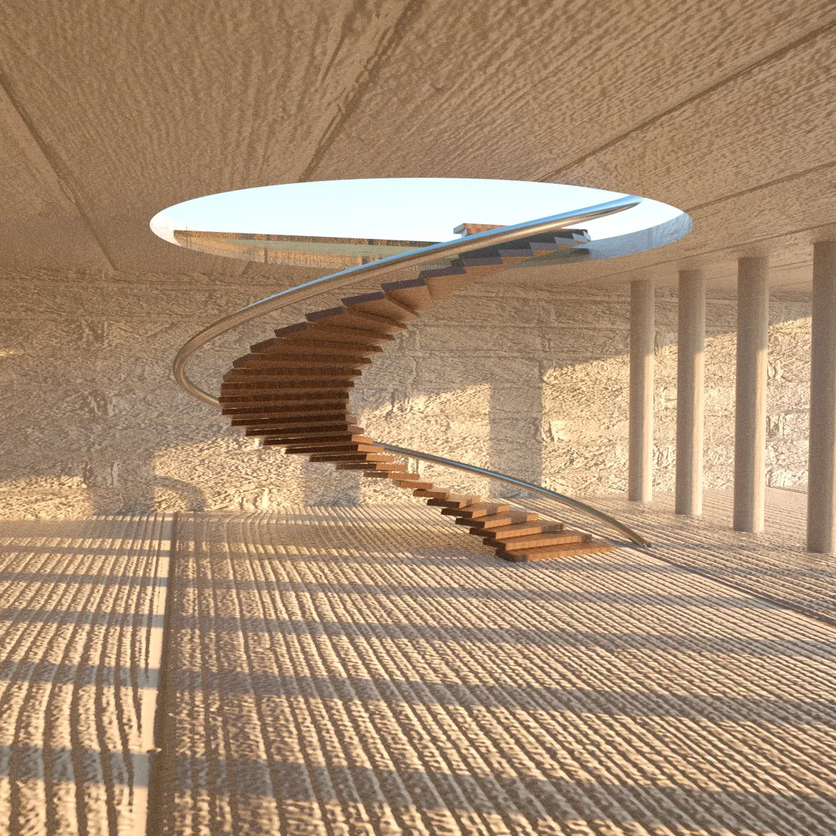 Interior Round Stairs